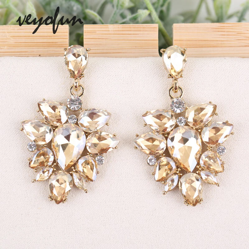 Veyofun Trendy Geometry Crystal Drop Earrings Bridal Dangle Earrings Fashion Jewelry for Women New
Veyofun Trendy Geometry Crystal Drop Earrings Bridal Dangle Earrings Fashion Jewelry for Women New