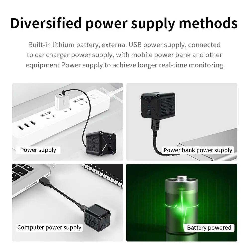 Wireless Home Security Mini IP Camera WiFi 1080P Full HD Battery Powered No light IR Night Vision PIR Human detection CCTV
Wireless Home Security Mini IP Camera WiFi 1080P Full HD Battery Powered No light IR Night Vision PIR Human detection CCTV