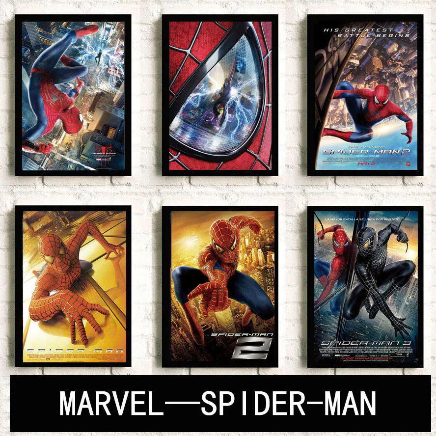 Настенная картина с изображением супергероя Marvel Человека-паука | Дом и сад