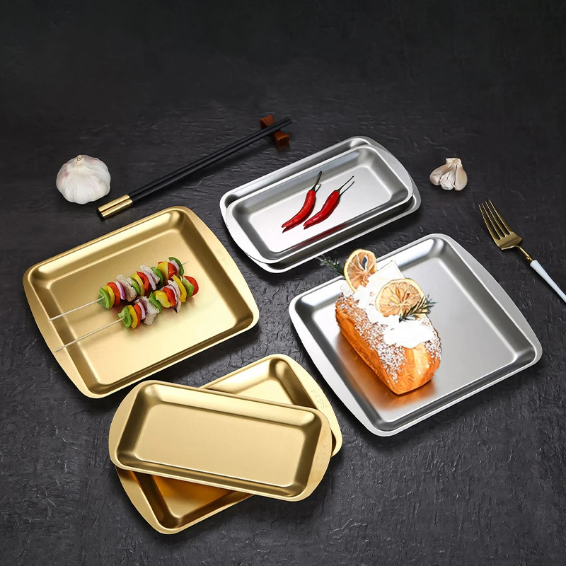 Stainless Steel Food Tray Barbecue Fruit Kitchen Storage Plate Cake Pastry Baking Pans Dishes Serving Items Organizer Containers
Stainless Steel Food Tray Barbecue Fruit Kitchen Storage Plate Cake Pastry Baking Pans Dishes Serving Items Organizer Containers