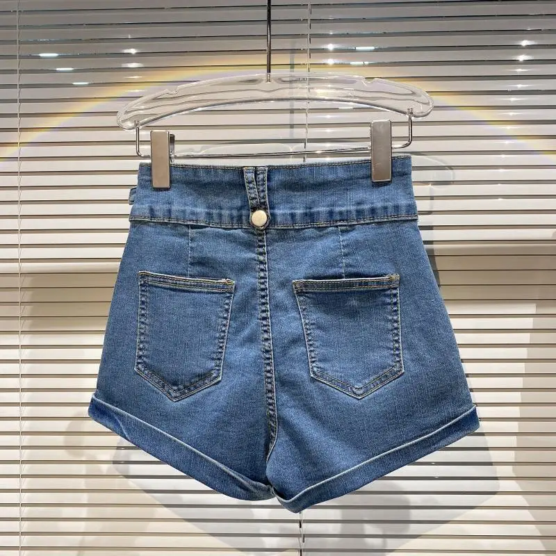 Straight Denim Shorts for Women 2021 Summer New Pocket Stitching Belt Design Street Wear Jean Shorts Female Biker Shorts Fashion
Straight Denim Shorts for Women 2021 Summer New Pocket Stitching Belt Design Street Wear Jean Shorts Female Biker Shorts Fashion