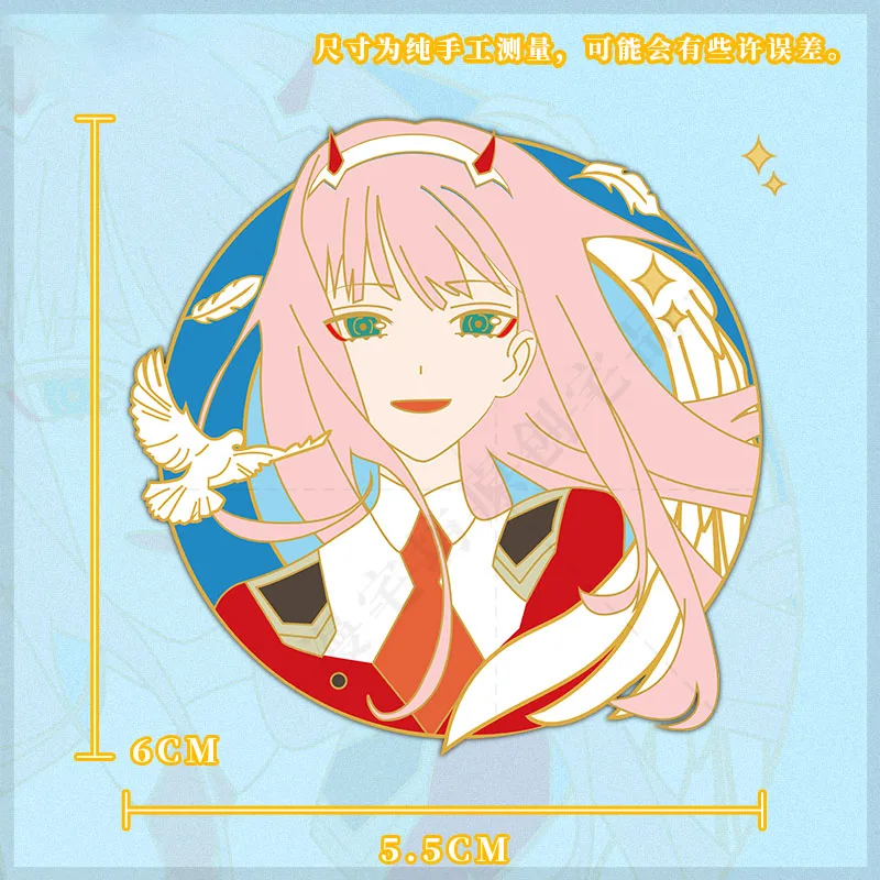 Anime DARLING in the FRANXX ZERO TWO Cute Metal Badge Button Brooch Pins Cosplay Collection Cartoon Clothing Decor Xmas Gifts
Anime DARLING in the FRANXX ZERO TWO Cute Metal Badge Button Brooch Pins Cosplay Collection Cartoon Clothing Decor Xmas Gifts
