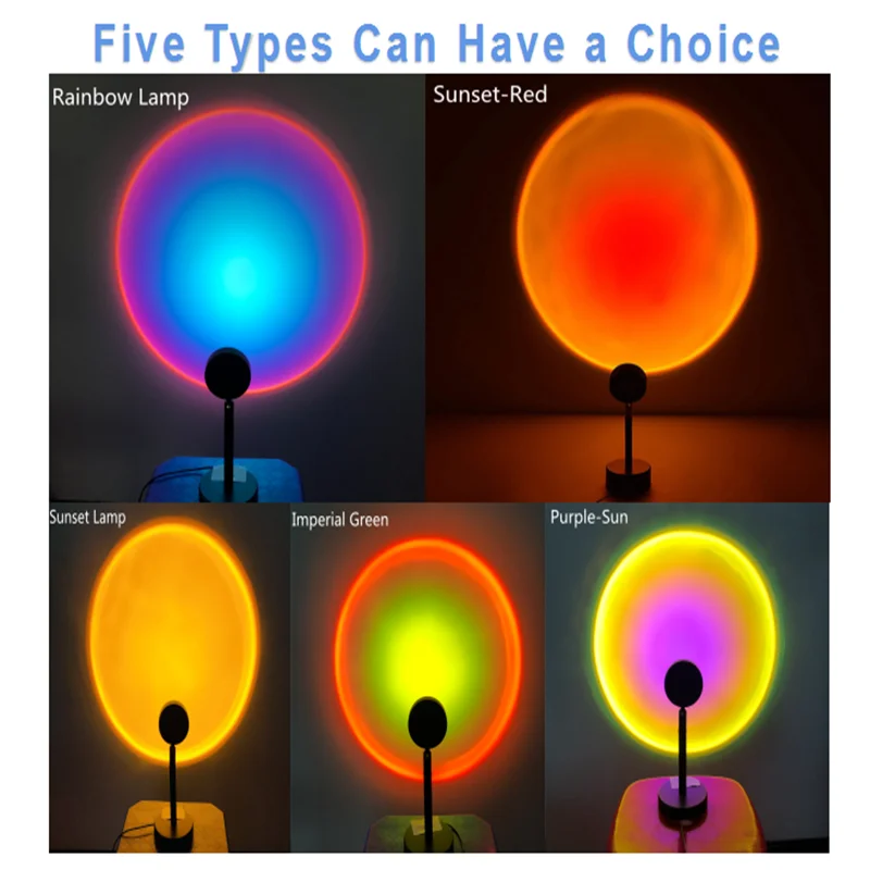 Sunset Projection Lamp Rainbow Atmosphere Led Night-Light Floor Lamp for Wall Bedroom Coffee Store Decoration Photo Background
Sunset Projection Lamp Rainbow Atmosphere Led Night-Light Floor Lamp for Wall Bedroom Coffee Store Decoration Photo Background