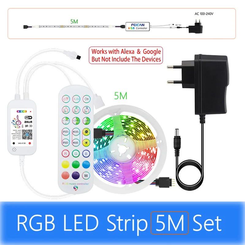 FEICAN WiFi RGB светодиодная лента 12В
FEICAN WiFi RGB светодиодная лента 12В