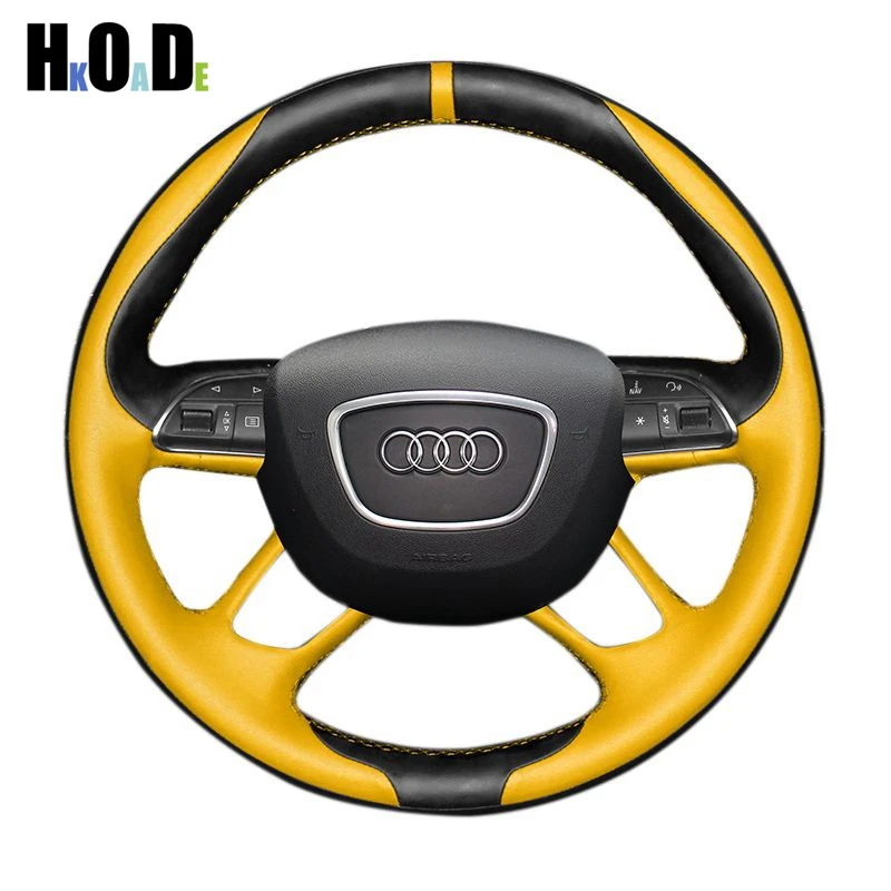 Car Steering Wheel Cover For Audi A4 (B8) A6 (C7) A7 A8 A8 L Allroad Q5 2013-2017 Q7 Hand-stitched Genuine Leather
Car Steering Wheel Cover For Audi A4 (B8) A6 (C7) A7 A8 A8 L Allroad Q5 2013-2017 Q7 Hand-stitched Genuine Leather