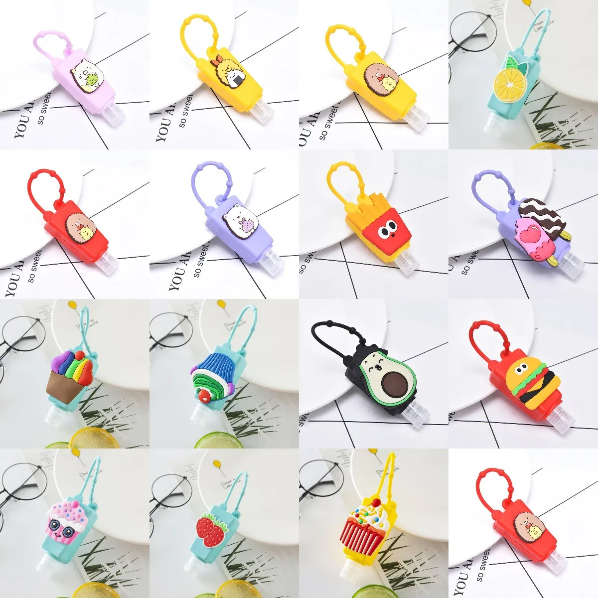 30ml Silicone Pocketable Cartoon Waterless Bath Body Works Hand Sanitizer Antibacterial Holder With Empty Bottle
30ml Silicone Pocketable Cartoon Waterless Bath Body Works Hand Sanitizer Antibacterial Holder With Empty Bottle