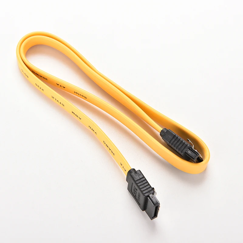 

Hot sale 2 Pcs serial ATA SATA 3 RAID Data HDD Hard Drive Disk Signal Cables Yellow Red Straight High Speed SATA Data Cable