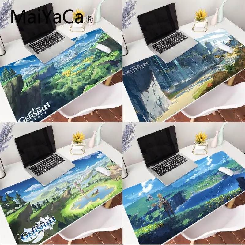Игровые коврики MaiYaCa Genshin Impact Mountain для геймеров коврик мыши игровой большой Deak