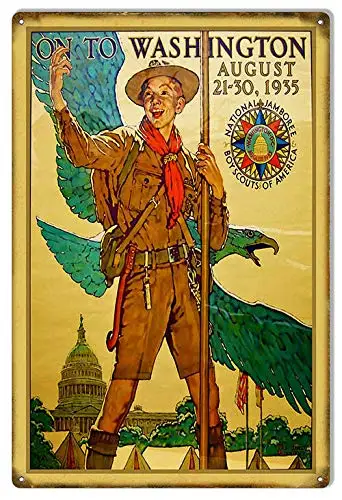 Vintage Metal Tin Sign Boy Scouts Aug 21-30 1935 Outdoor Yard Signs & Home Bar Kitchen Restaurant Wall Decor Signs 12X8Inch
Vintage Metal Tin Sign Boy Scouts Aug 21-30 1935 Outdoor Yard Signs & Home Bar Kitchen Restaurant Wall Decor Signs 12X8Inch