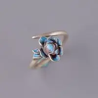 Siam Ancient Rhyme S925 Sterling Silver Chinese Style Cloisonne Silver Enamelled Lotus Peony Ring Open Ring Adjustable
Siam Ancient Rhyme S925 Sterling Silver Chinese Style Cloisonne Silver Enamelled Lotus Peony Ring Open Ring Adjustable