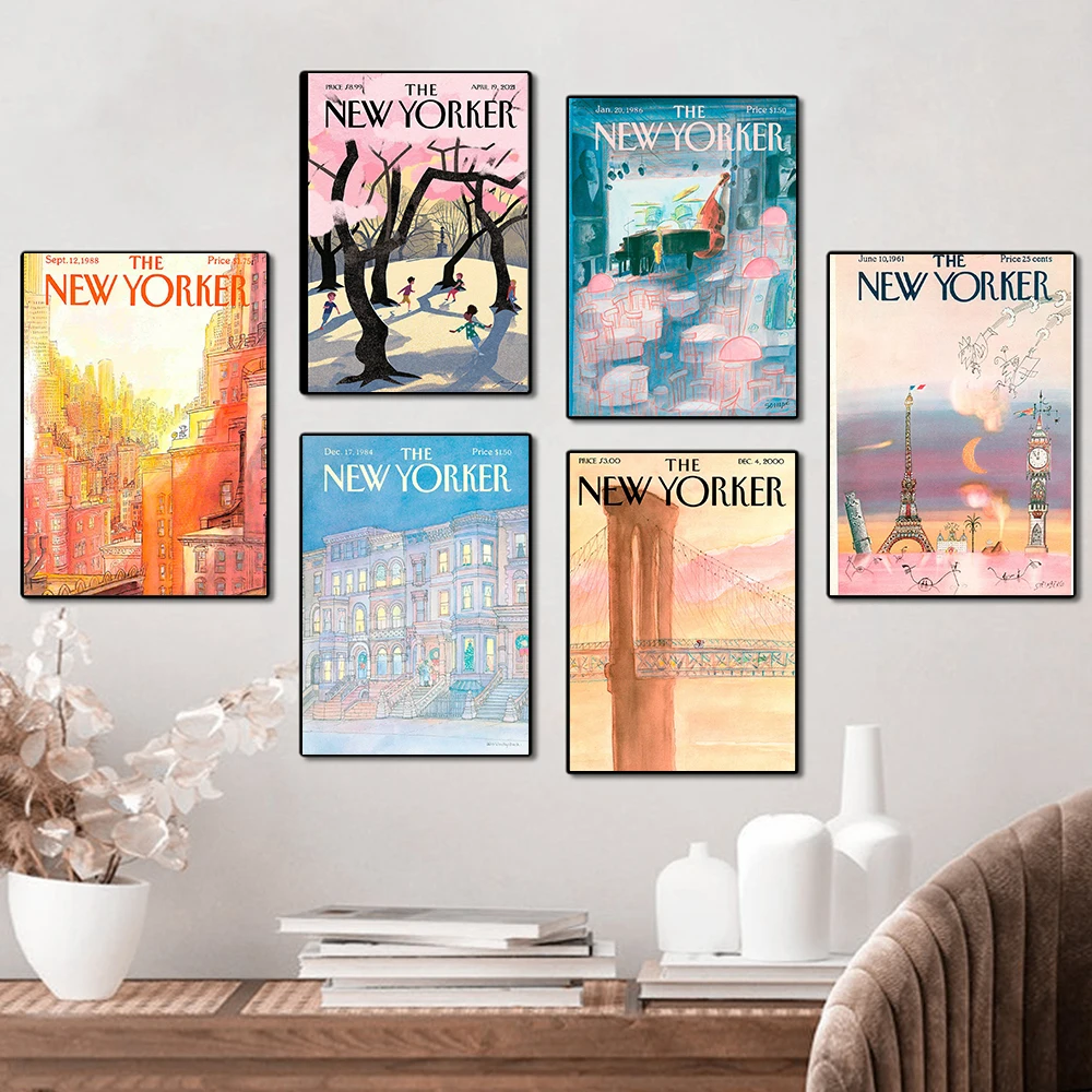 The New Yorker Magazine Canvas Print Retro Posters and Prints Vintage Wall Art Pictures Living Room Home Decoration Paintings
The New Yorker Magazine Canvas Print Retro Posters and Prints Vintage Wall Art Pictures Living Room Home Decoration Paintings