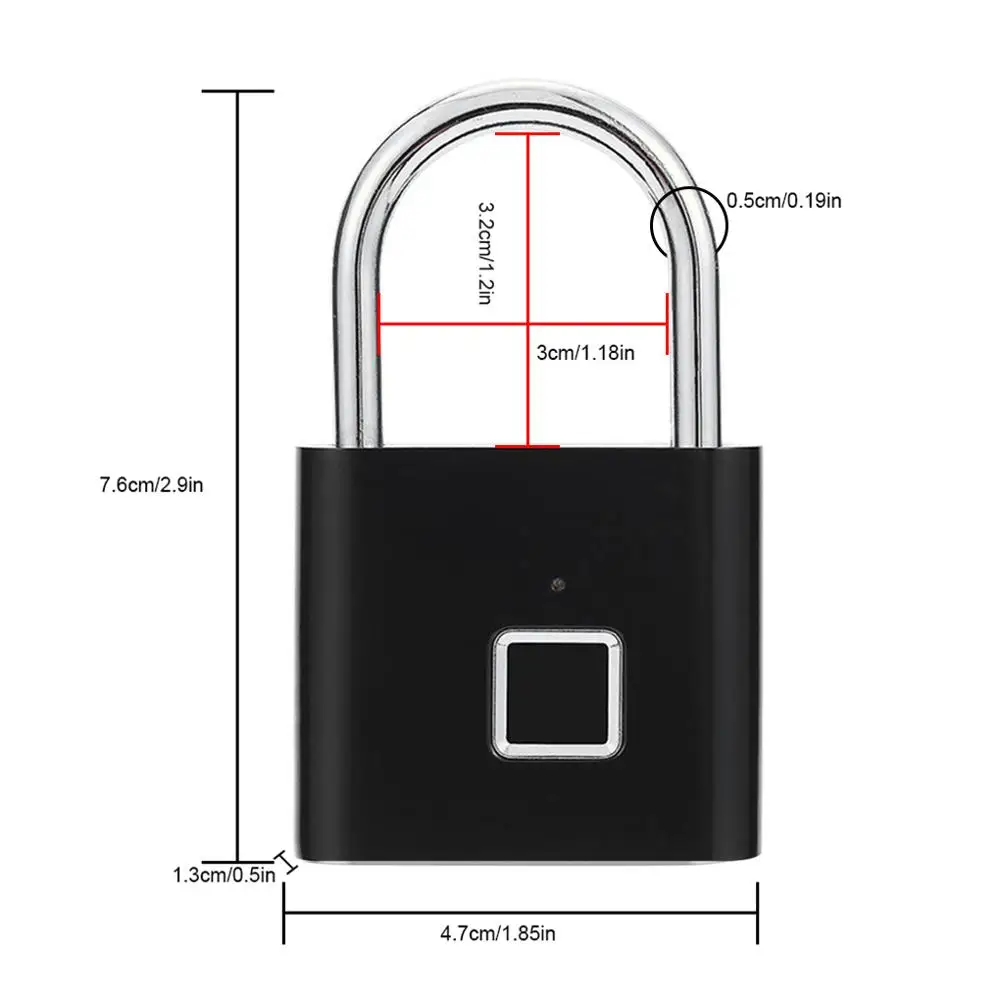 Smart USB Fingerprint Lock Rechargeable Keyless Fingerprint Door Lock Quick Unlock Zinc Alloy Metal Chip Padlock Dropshipping
Smart USB Fingerprint Lock Rechargeable Keyless Fingerprint Door Lock Quick Unlock Zinc Alloy Metal Chip Padlock Dropshipping