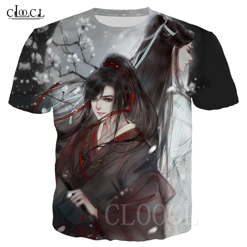 Mo Dao Zu Shi футболки с аниме летний модный пуловер Wei WuXian Lan WangJi Повседневная футболка