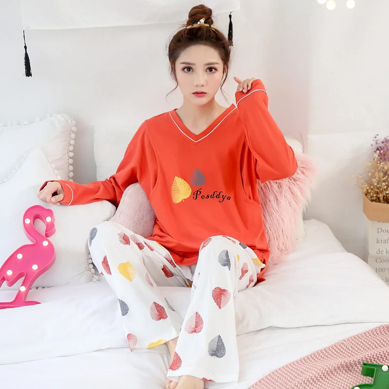 Round Neck women pajamas set Cotton pijama mujer Full pajamas for women warm sleepwear Winter pijamas 
Round Neck women pajamas set Cotton pijama mujer Full pajamas for women warm sleepwear Winter pijamas