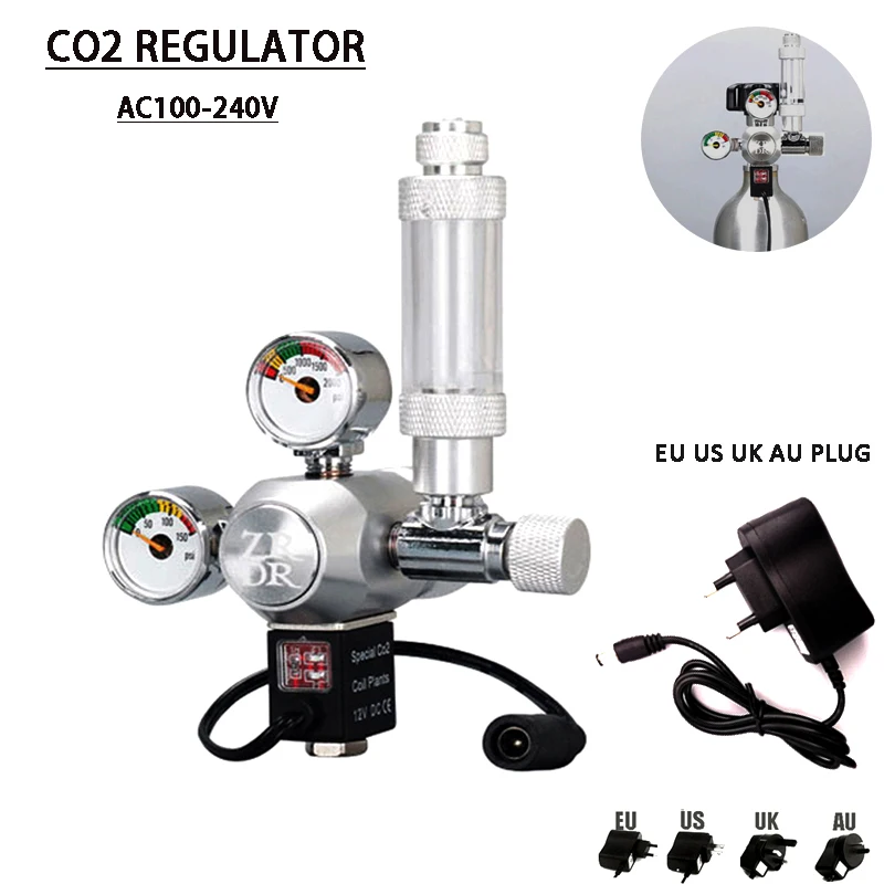 DIYAquarium CO2 regulator,With check valve Bubble counter Solenoid valve Control system kit Aquarium CO2 pressure reducing valve
DIYAquarium CO2 regulator,With check valve Bubble counter Solenoid valve Control system kit Aquarium CO2 pressure reducing valve