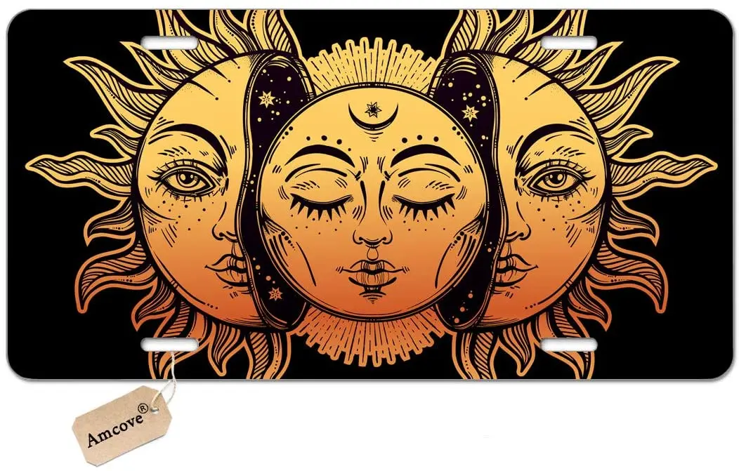 Amcove Moon and Sun with Many Fractal Faces Celestial Energy Mystic Art Print Aluminum Metal License Plate Car Tag Novelty Home
Amcove Moon and Sun with Many Fractal Faces Celestial Energy Mystic Art Print Aluminum Metal License Plate Car Tag Novelty Home