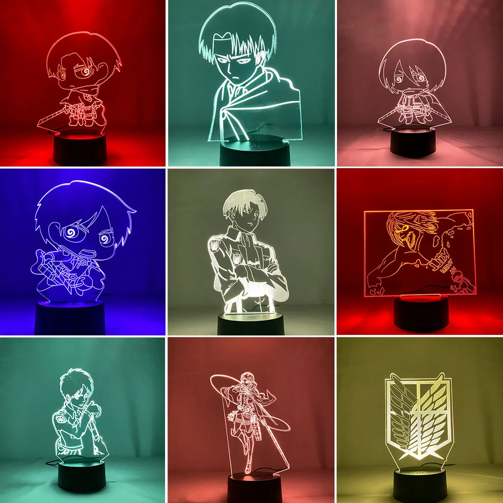 Anime Acrylic 3D Night Light Attack On Titan Children's Bedroom Decoration Light Japanese Anime Figure
Anime Acrylic 3D Night Light Attack On Titan Children's Bedroom Decoration Light Japanese Anime Figure