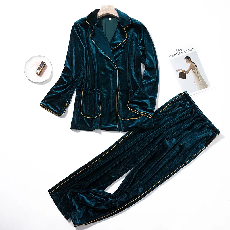Women 2PCS Sleep Set Nightwear Autumn Velour Pajamas Suit Intimate Lingerie Velvet New Arrival Home Clothing Pyjamas Sleepwear
Women 2PCS Sleep Set Nightwear Autumn Velour Pajamas Suit Intimate Lingerie Velvet New Arrival Home Clothing Pyjamas Sleepwear