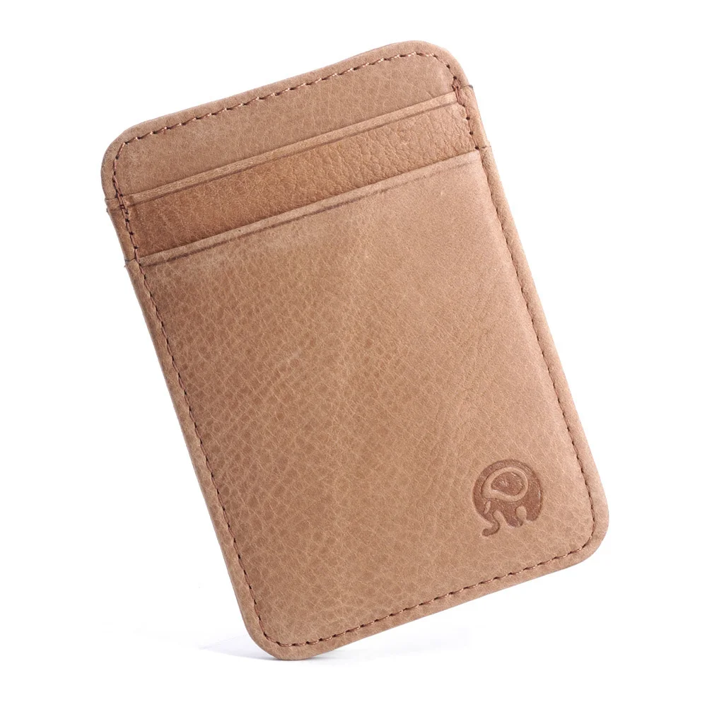 Slim Top Layer Leather Credit Card Purse Wallet Men Thin Retro 5 Card holders Bank Card Holders Business Portable Card Holders
Slim Top Layer Leather Credit Card Purse Wallet Men Thin Retro 5 Card holders Bank Card Holders Business Portable Card Holders