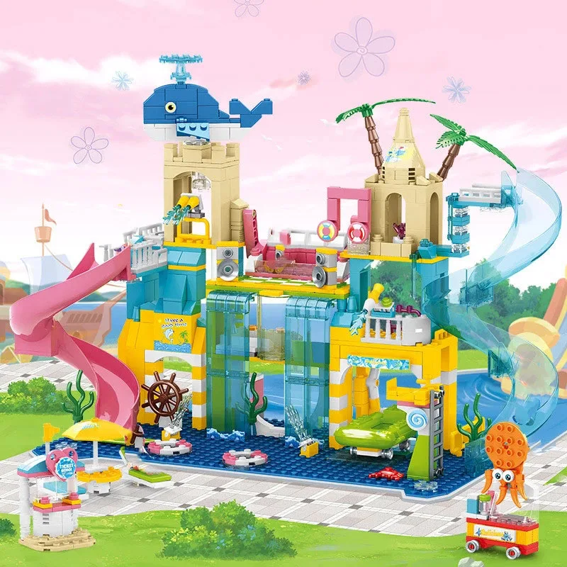 715PCS Girls Creative Water Park Slide House Building Block Bricks Friends Serise DIY Model Toys for Kids Birthday Xmas Gifts
715PCS Girls Creative Water Park Slide House Building Block Bricks Friends Serise DIY Model Toys for Kids Birthday Xmas Gifts