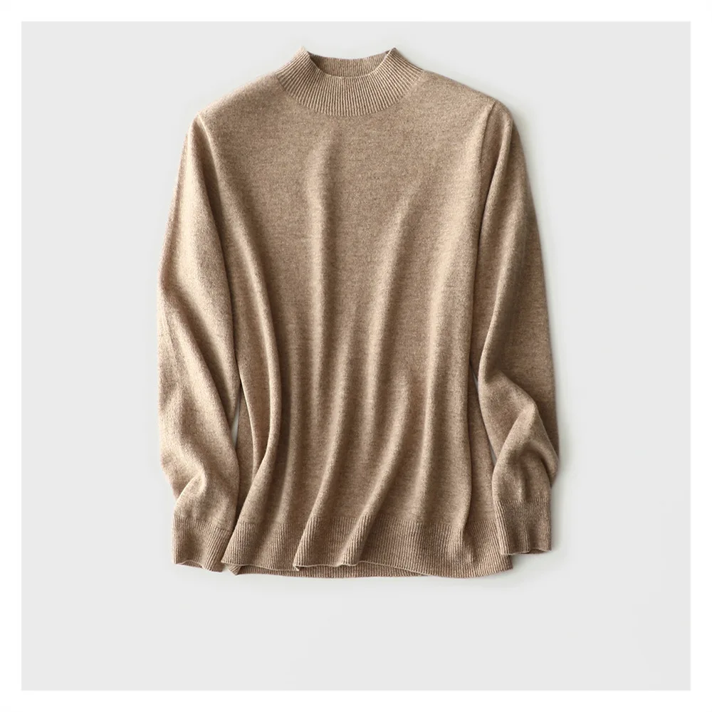 Женская одежда на осень и зиму 2021, новая посылка, бесшовный шерстяной женский свитер с полувысоким воротником 
Женская одежда на осень и зиму 2021, новая посылка, бесшовный шерстяной женский свитер с полувысоким воротником