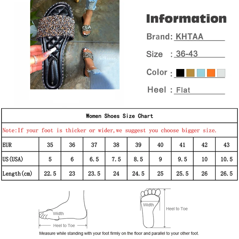 Women Crystal Rivets Slides Casual Summer Flat Beach Slippers Female Slipper Shoes for Girls Fashion Woman Leisure Footwear 2021 
Women Crystal Rivets Slides Casual Summer Flat Beach Slippers Female Slipper Shoes for Girls Fashion Woman Leisure Footwear 2021