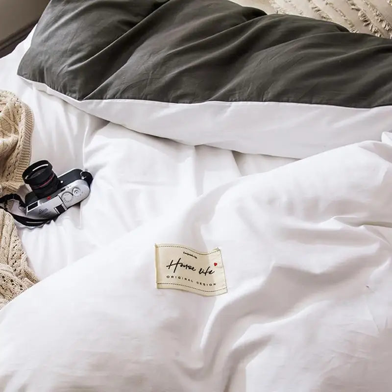23 1 pc White and Gray Color Duvet Cover 100%Cotton Queen Size Solid Color dekbedovertrek 240x220 Plain Bedding Quilt Covers
23 1 pc White and Gray Color Duvet Cover 100%Cotton Queen Size Solid Color dekbedovertrek 240x220 Plain Bedding Quilt Covers