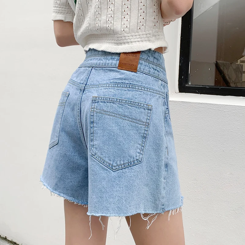 TongSiHai Jeans Shorts for Women Ladies Fashion High Waist Ripped Denim Short Pants Teens Girls Casual Straight Jean Streetwear
TongSiHai Jeans Shorts for Women Ladies Fashion High Waist Ripped Denim Short Pants Teens Girls Casual Straight Jean Streetwear