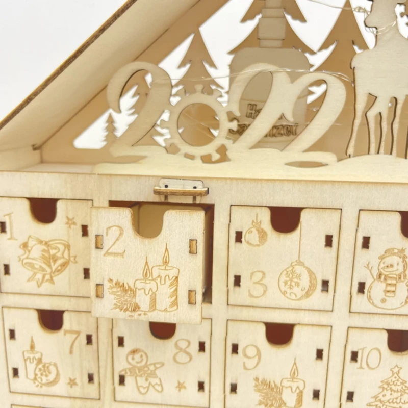 LED Light Christmas Wooden Countdown Number Calendar Storage Box Holiday Presents Countdown Novelty DIY Gift for Kids
LED Light Christmas Wooden Countdown Number Calendar Storage Box Holiday Presents Countdown Novelty DIY Gift for Kids