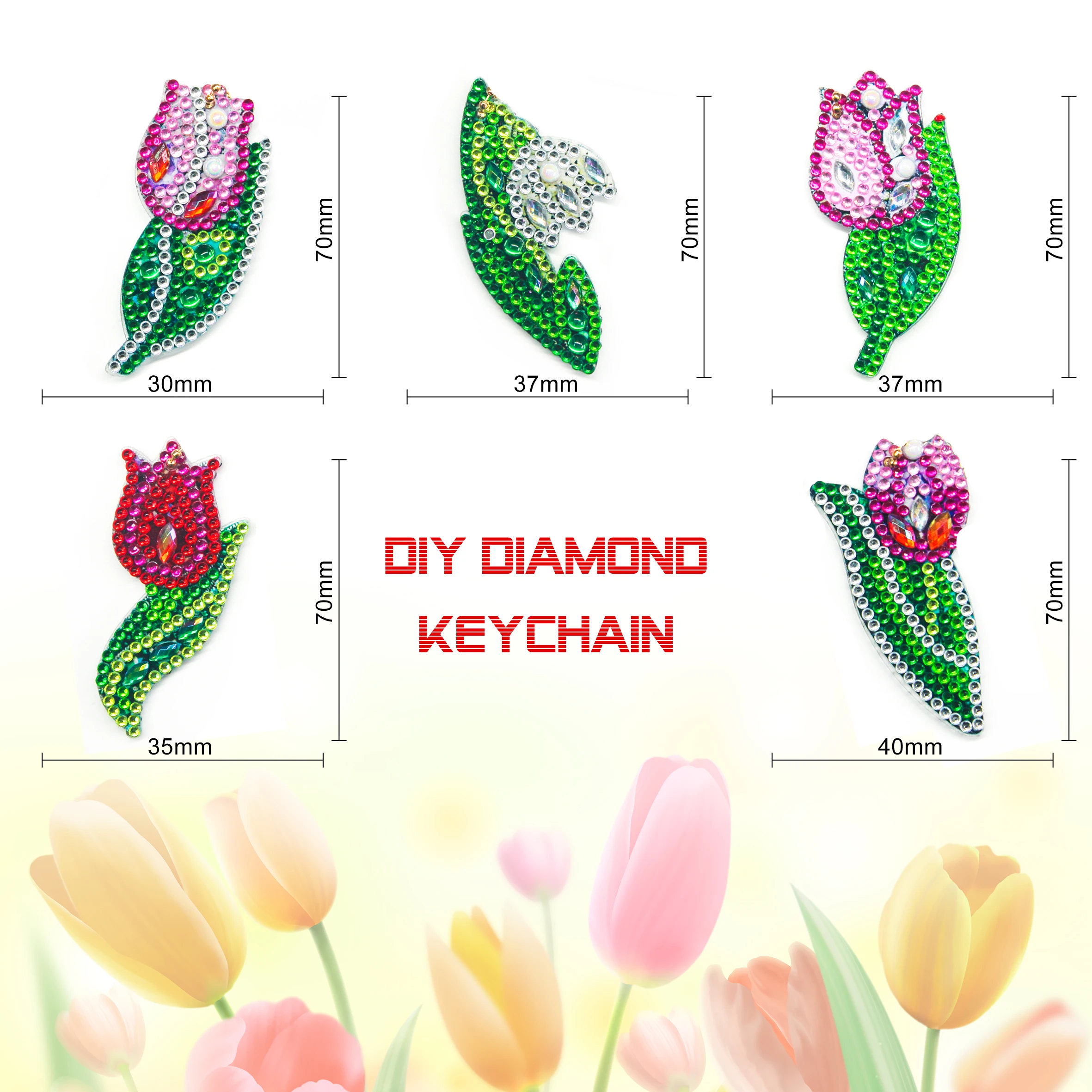 Flower Pattern Diamond Keychain 5D Diy Diamond Painting Keybuckle Rose Style Bag Pendant Ornament Fashion Decoration
Flower Pattern Diamond Keychain 5D Diy Diamond Painting Keybuckle Rose Style Bag Pendant Ornament Fashion Decoration