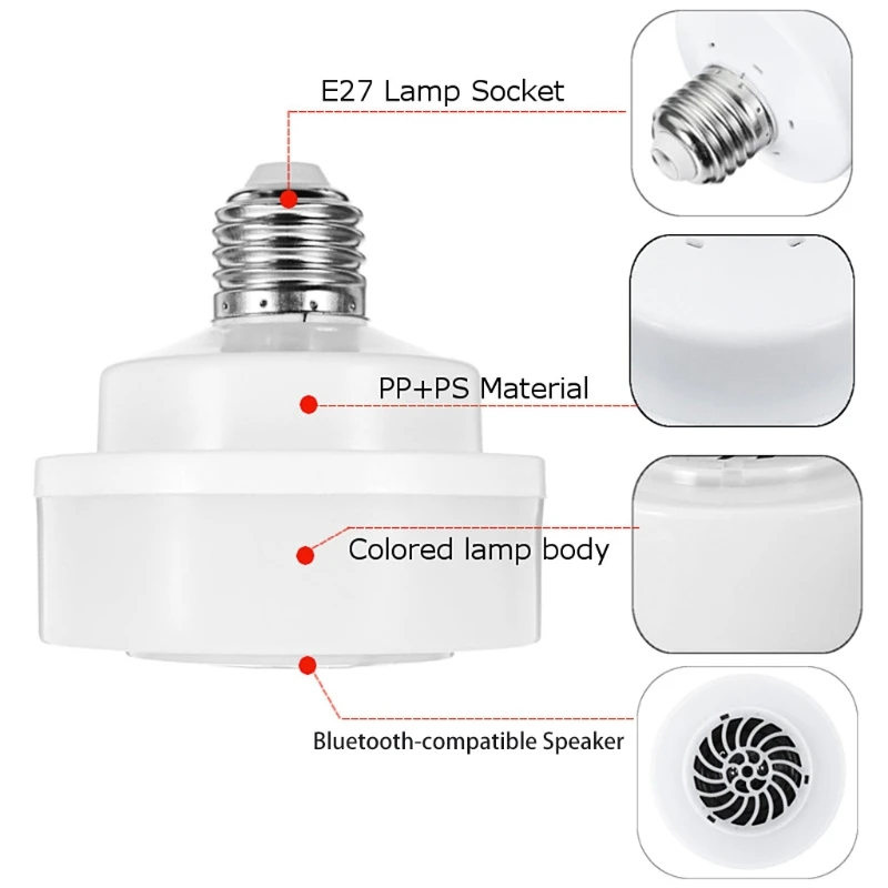 2021 New 100-240V Bluetooth-compatible Music Light Bulb LED Lamp Smart Wireless Speaker
2021 New 100-240V Bluetooth-compatible Music Light Bulb LED Lamp Smart Wireless Speaker