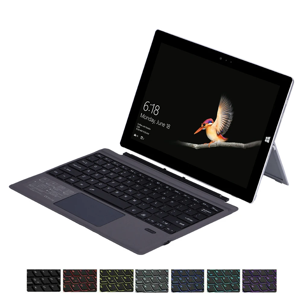 Backlit Keyboard For Microsoft Surface Pro 3 4 5 6 Bluetooth-Compatible Wireless Keyboard Backlight Touchpad Tablet Keyboard
Backlit Keyboard For Microsoft Surface Pro 3 4 5 6 Bluetooth-Compatible Wireless Keyboard Backlight Touchpad Tablet Keyboard