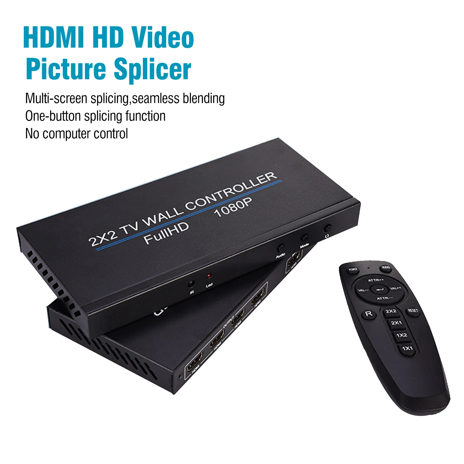2x2 HDMI Video Wall Controller, 4K@60HZ HD display, 180 Degree Rotation, 8 Display Modes-2x2, 1x2, 1x3, 1x4, 2x1, 3x1, 4x1,
2x2 HDMI Video Wall Controller, 4K@60HZ HD display, 180 Degree Rotation, 8 Display Modes-2x2, 1x2, 1x3, 1x4, 2x1, 3x1, 4x1,