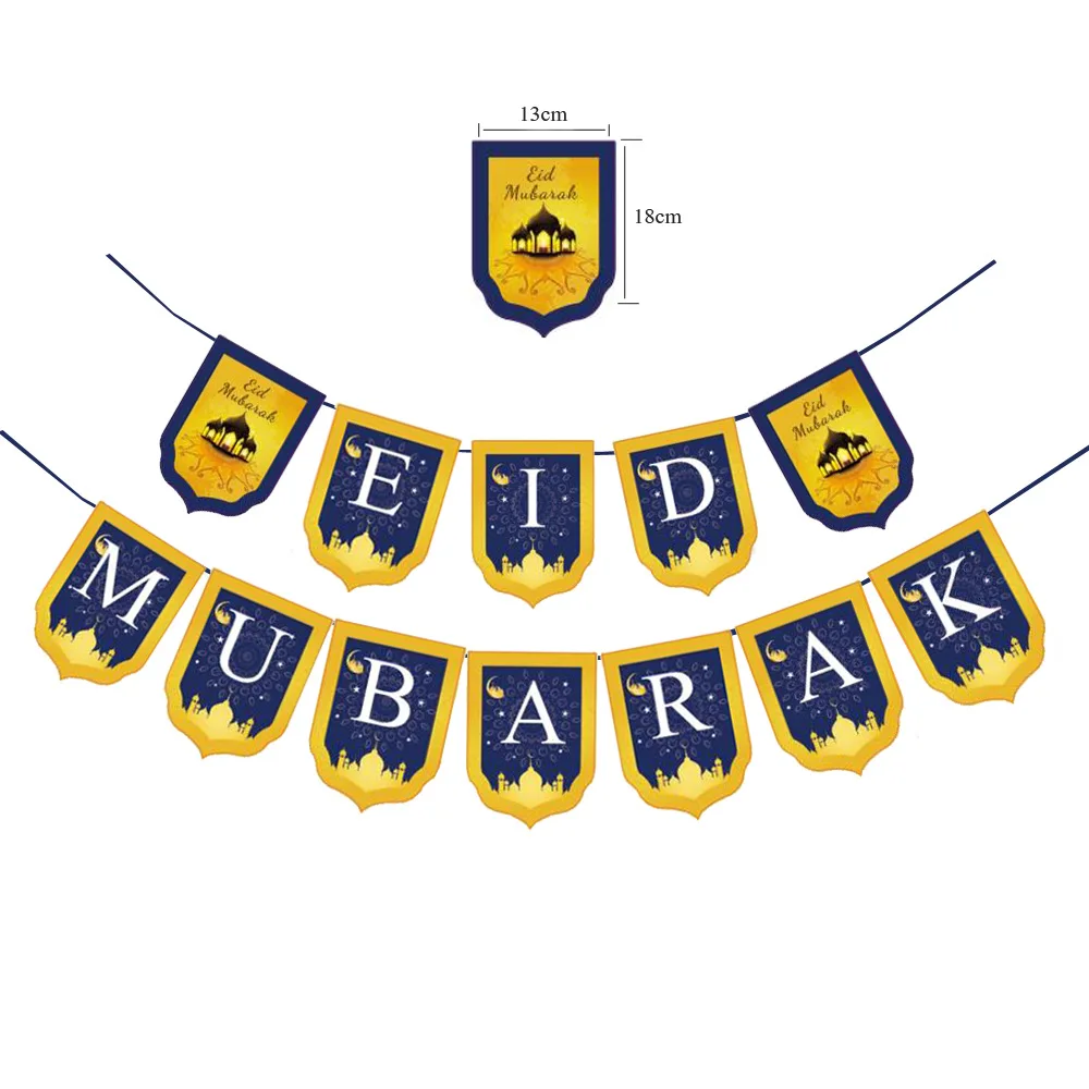 EID Mubarak Letters Banner Star Moon Swirl Hanging Ornaments Decoration for Islam Muslim Ramadan Eid Al-Fitr Party Supplies
EID Mubarak Letters Banner Star Moon Swirl Hanging Ornaments Decoration for Islam Muslim Ramadan Eid Al-Fitr Party Supplies