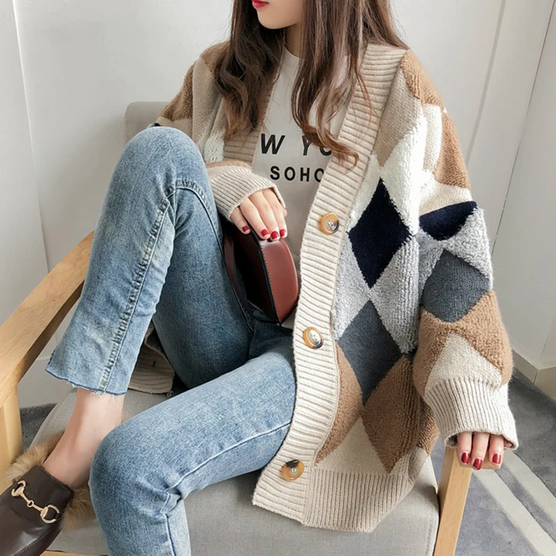 2021 Cardigan sweater Autumn Winter retro French lazy style knit cardigan women's mid-length net red cardigan Thick jacket
2021 Cardigan sweater Autumn Winter retro French lazy style knit cardigan women's mid-length net red cardigan Thick jacket