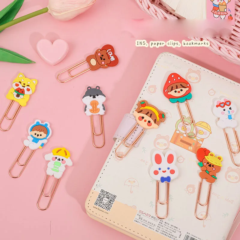 10PCS SET Cartoon Dog Rabbit Bear Hamster Girl Bookmark Cute Binder Clips Notes Letter Paper Clip Office school Supplies
10PCS SET Cartoon Dog Rabbit Bear Hamster Girl Bookmark Cute Binder Clips Notes Letter Paper Clip Office school Supplies
