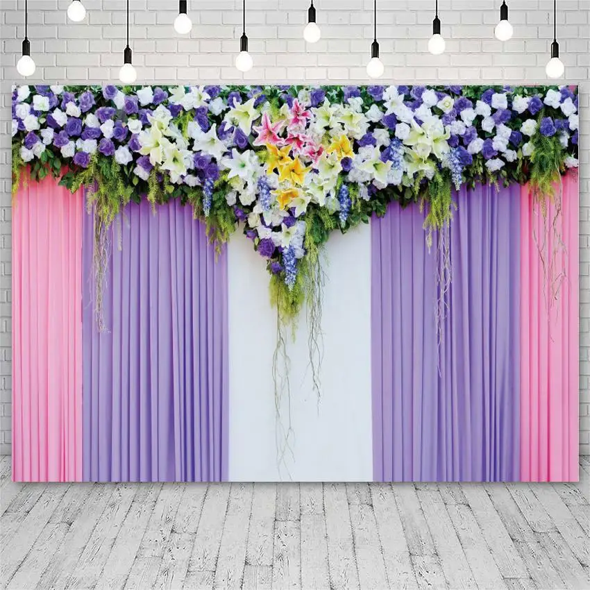 Wedding Backdrop Flowers Pink Purple White Curtain Floral Leaf Photography Background Photocall For Photo Studio Custom Vinyl
Wedding Backdrop Flowers Pink Purple White Curtain Floral Leaf Photography Background Photocall For Photo Studio Custom Vinyl