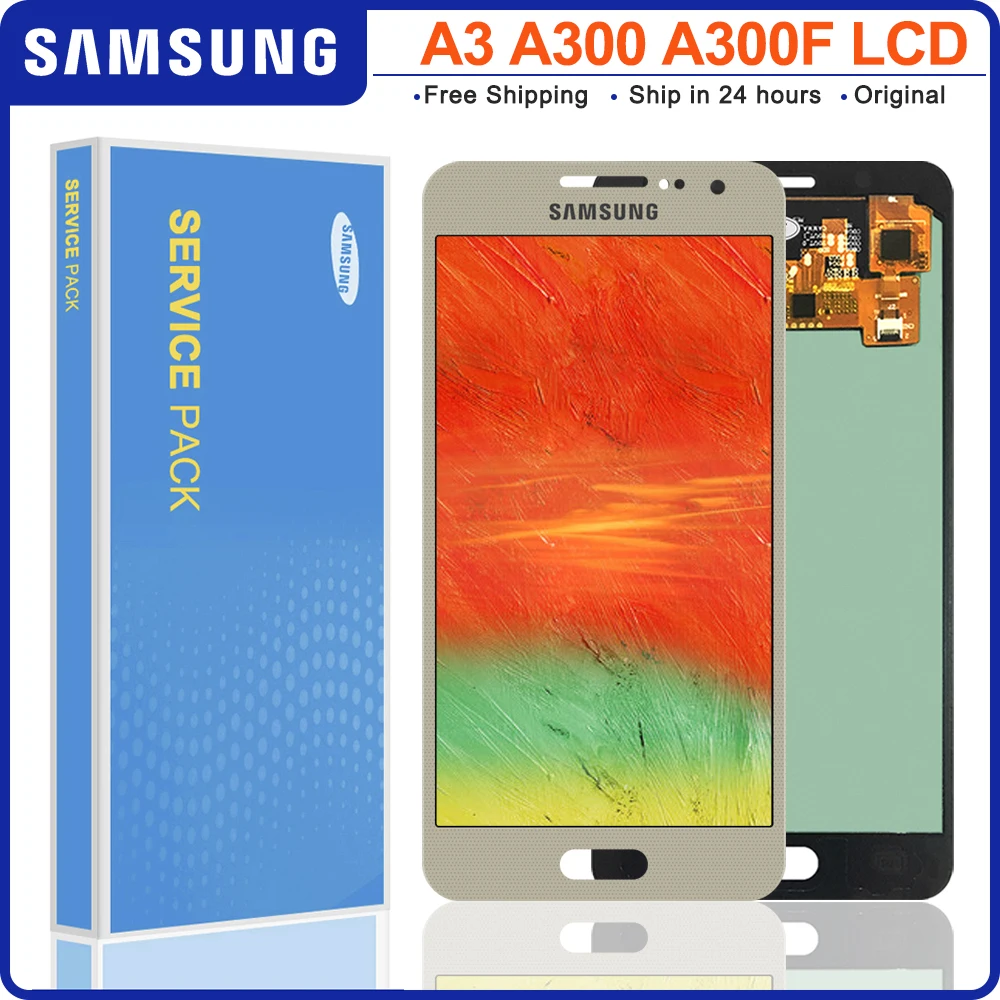 ЖК дисплей 4 5 ''Super AMOLED для SAMSUNG Galaxy A3 2015 A300 A300H A300F A300FU сенсорный экран дигитайзер