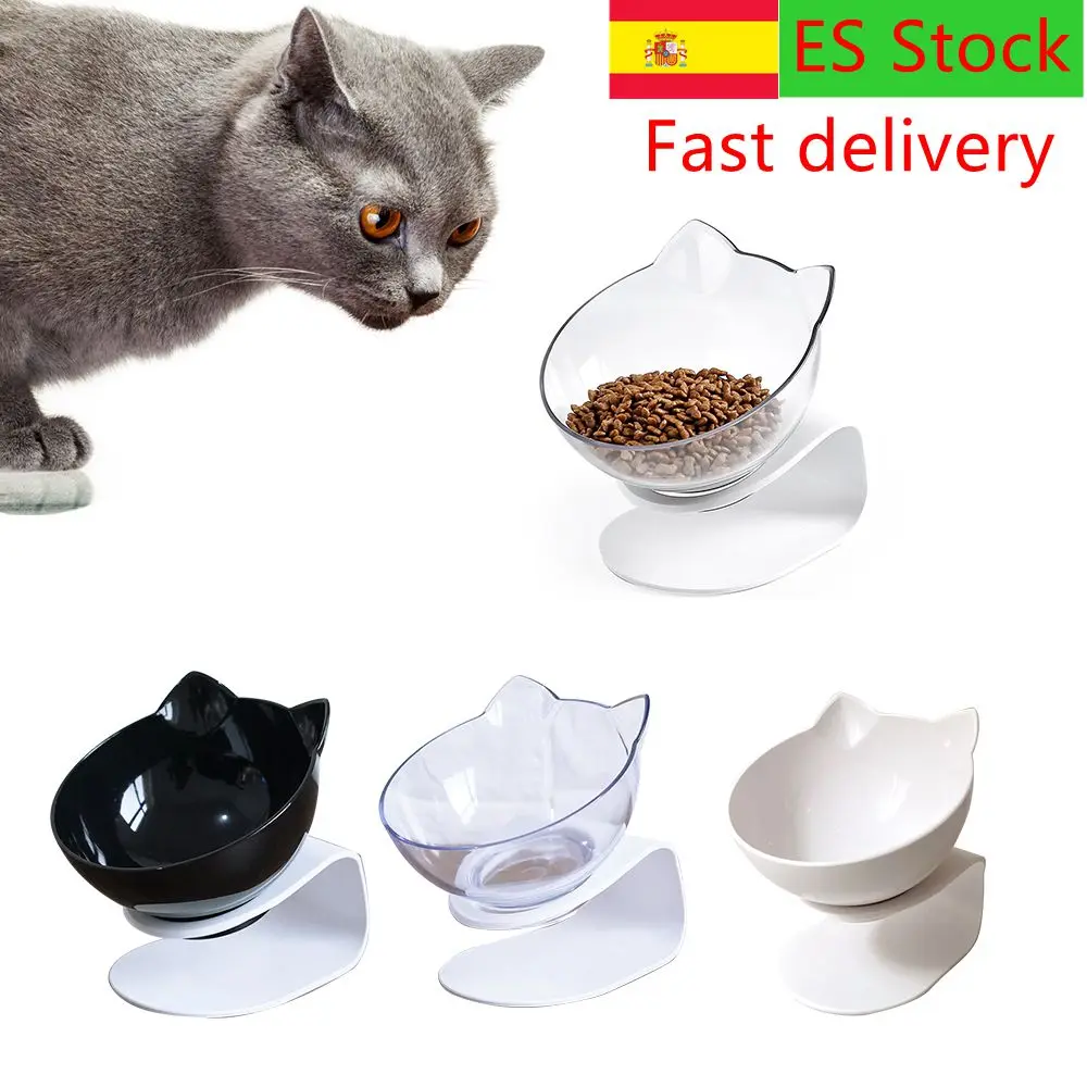 

Non-Slip Cat Bowls Double Bowls With Raised Stand Pet Food And Water Bowls For Cats Dogs Feeders Cat Bowl Plastic Dog Bowl