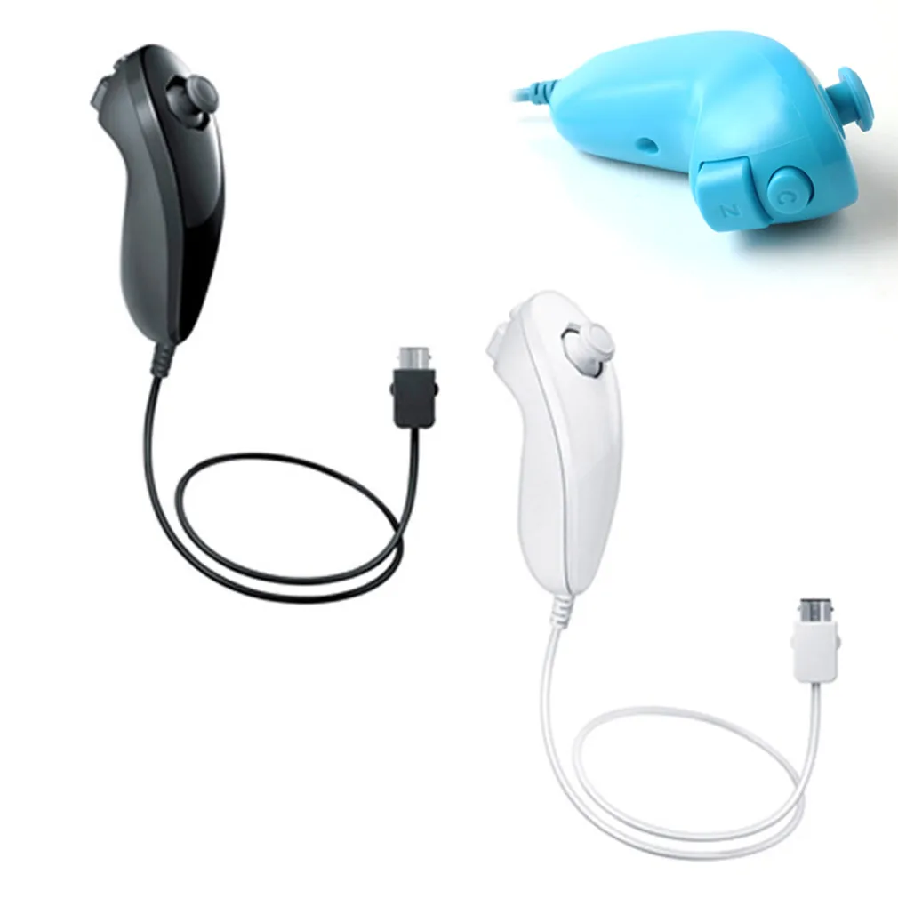 Classic Nunchuck Controller Fit for Wii Wii U Black / White / Blue Color 
Classic Nunchuck Controller Fit for Wii Wii U Black / White / Blue Color