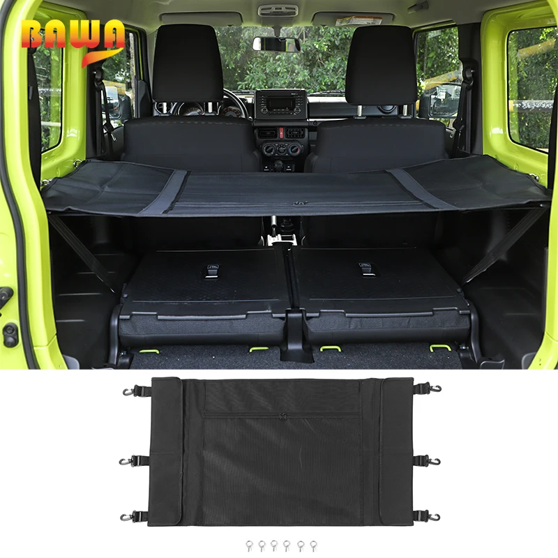 BAWA Stowing Tidying for Suzuki Jimny 2019+ Luggage Carrier Curtain Car Trunk Nets Car Organizer Accessories for Suzuki Jimny
BAWA Stowing Tidying for Suzuki Jimny 2019+ Luggage Carrier Curtain Car Trunk Nets Car Organizer Accessories for Suzuki Jimny