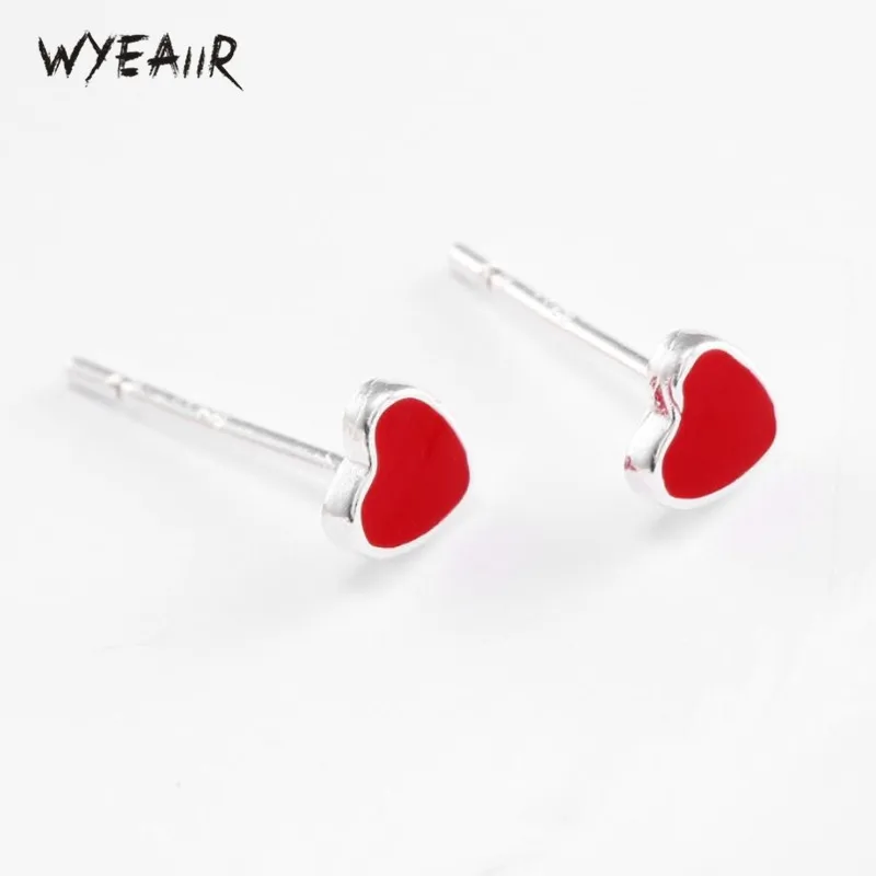 WYEAIIR Fresh Romantic Sweet Heart Literary Gift Stylish Simple Cute 925 Sterling Silver Female Stud Earrings
WYEAIIR Fresh Romantic Sweet Heart Literary Gift Stylish Simple Cute 925 Sterling Silver Female Stud Earrings