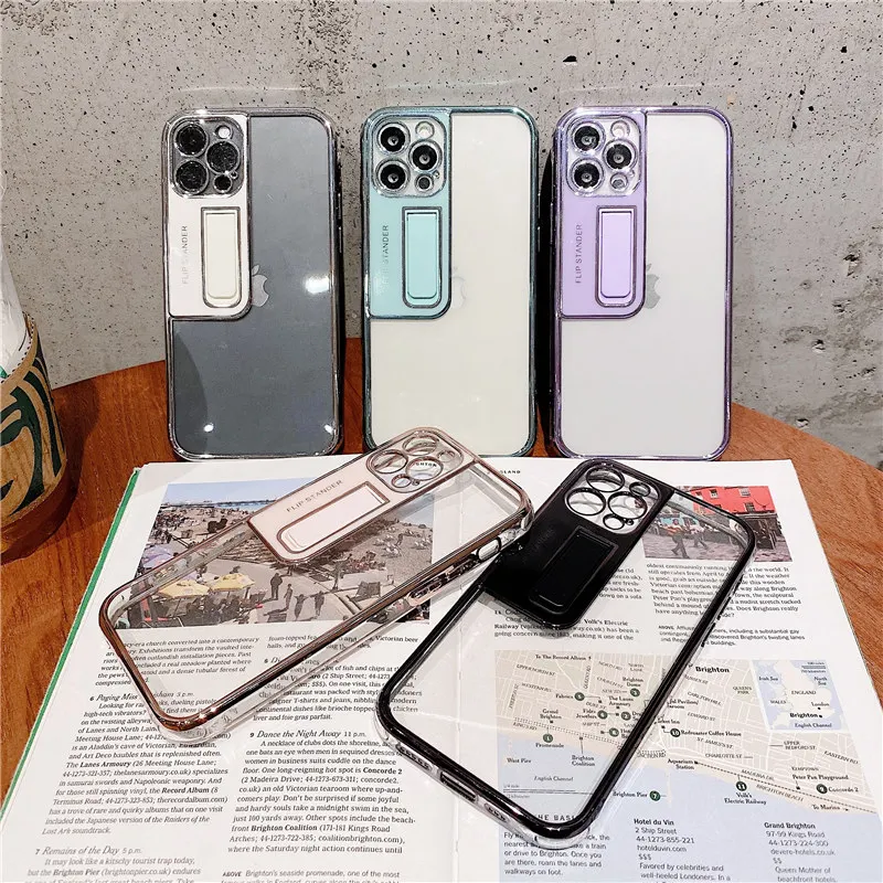 Transparent Plating Bracket Phone Case For iPhone 12 11 Pro Max XR XS Max X 7 8 Plus 12Mini SE2020 Soft Shockproof Back Cover
Transparent Plating Bracket Phone Case For iPhone 12 11 Pro Max XR XS Max X 7 8 Plus 12Mini SE2020 Soft Shockproof Back Cover