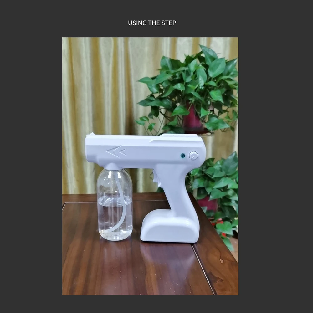 NEW Home Wireless Sprayer Sanitizer Fogger Machine Rechargeable Nano Steam Atomizer With Blue Light For Disinfectants 800ml
NEW Home Wireless Sprayer Sanitizer Fogger Machine Rechargeable Nano Steam Atomizer With Blue Light For Disinfectants 800ml