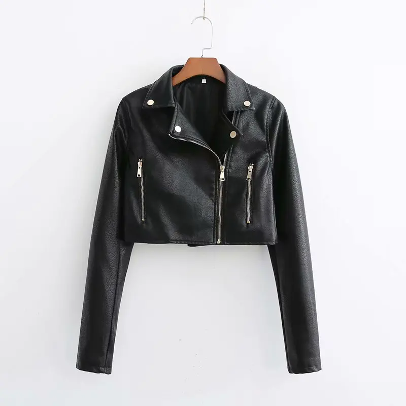 Nice Cool Woman Black Short PU Moto Jacket Spring Autumn Vogue Ladies Zipper Leather Outerwear Girls Casual Streetwear Coats
Nice Cool Woman Black Short PU Moto Jacket Spring Autumn Vogue Ladies Zipper Leather Outerwear Girls Casual Streetwear Coats