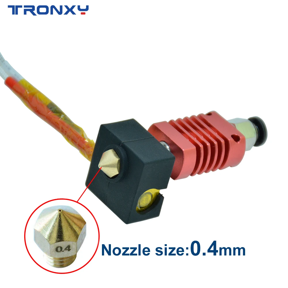 TRONXY 0.4mm Nozzle Upgraded Kits MK10 24V 50W Heater Cable 100K Thermistor for 3D Printer J-head 1.75mm Filament Extruder
TRONXY 0.4mm Nozzle Upgraded Kits MK10 24V 50W Heater Cable 100K Thermistor for 3D Printer J-head 1.75mm Filament Extruder