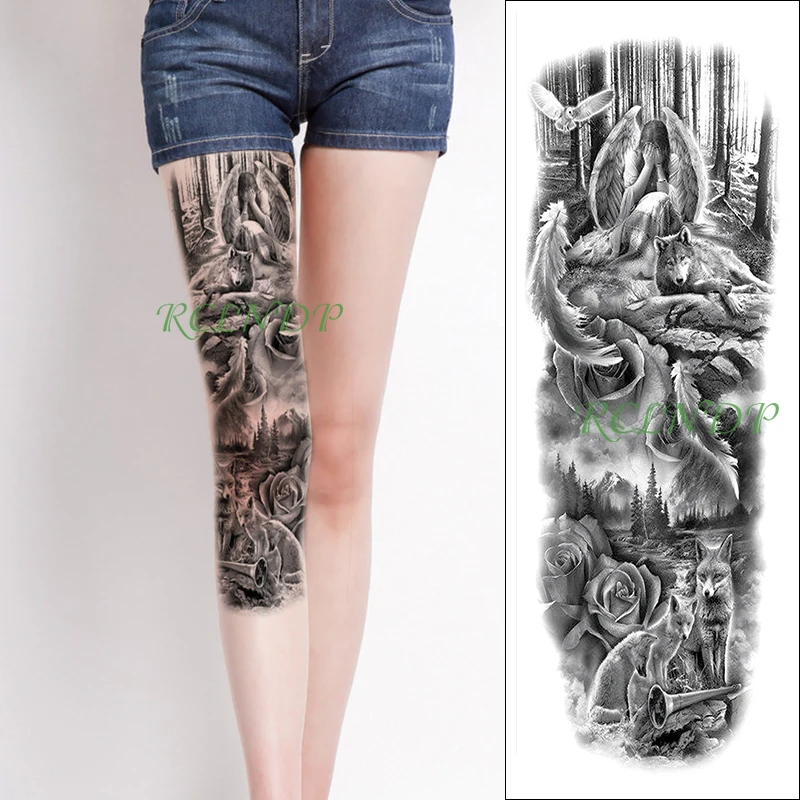 Waterproof Temporary Tattoo Sticker angel bird feather forest wolf horn flower full arm fake tatto flash tatoo for men women
Waterproof Temporary Tattoo Sticker angel bird feather forest wolf horn flower full arm fake tatto flash tatoo for men women