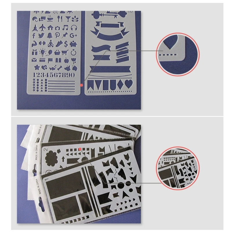 50LA 20 Pcs Bullet Diary Journal Stencils Set Drawing Template Ruler DIY Painting Template Geometric Hollow Out Scrapbooking
50LA 20 Pcs Bullet Diary Journal Stencils Set Drawing Template Ruler DIY Painting Template Geometric Hollow Out Scrapbooking