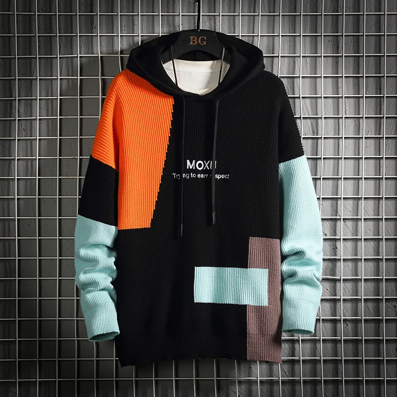 2022 New Hooded Sweaters Men'S Black Patchwork Long Sleeves Autumn Winter Pullover Knitted O-Neck Plus OverSize 5XL 6XL 7XL
2022 New Hooded Sweaters Men'S Black Patchwork Long Sleeves Autumn Winter Pullover Knitted O-Neck Plus OverSize 5XL 6XL 7XL