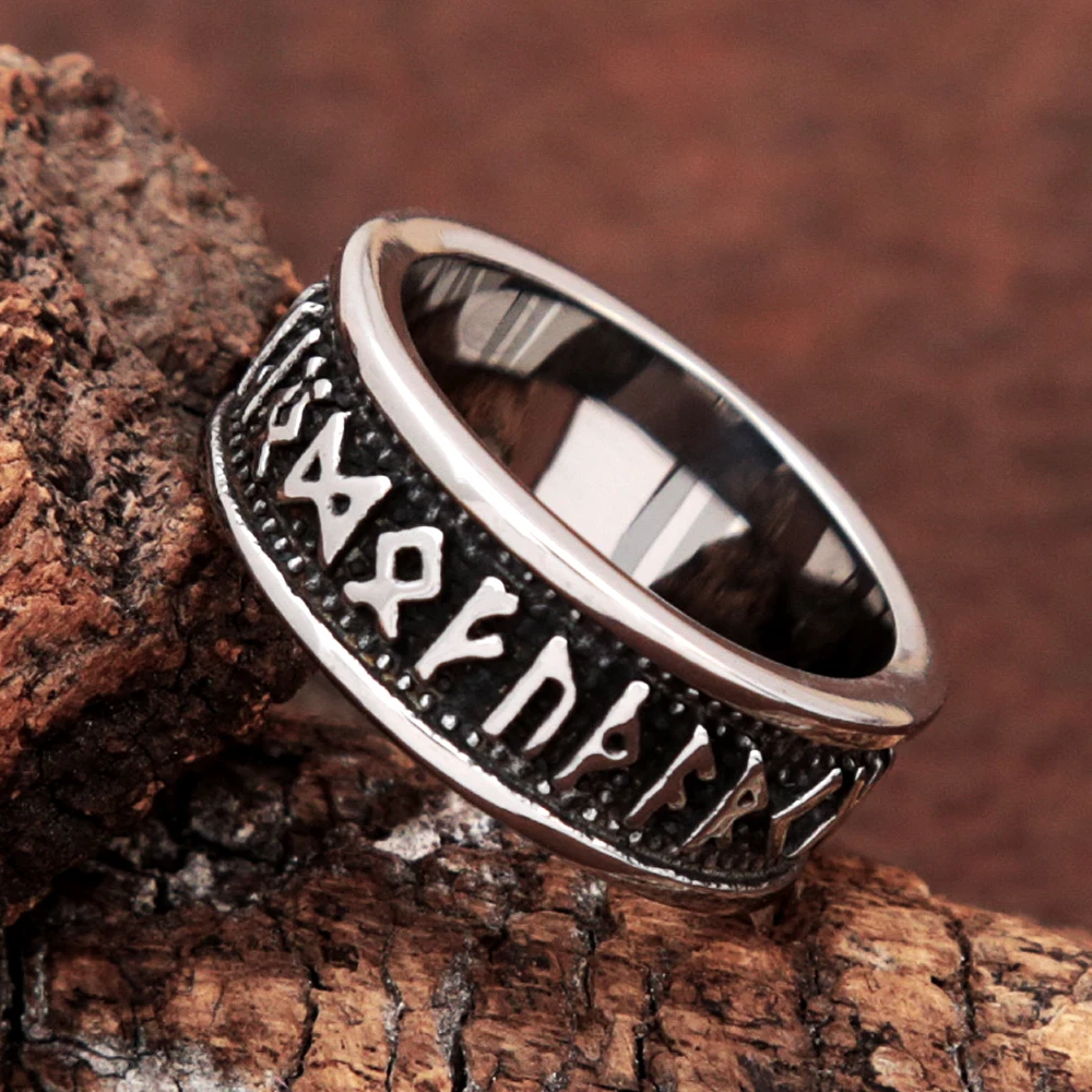Vintage Viking Rune Ring For Men Women Biker Nordic Odin Stainless Steel Viking Ring Fashion Amulet Jewelry Gift Wholesale
Vintage Viking Rune Ring For Men Women Biker Nordic Odin Stainless Steel Viking Ring Fashion Amulet Jewelry Gift Wholesale